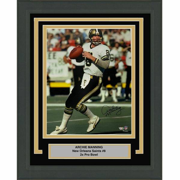 FRAMED Autographed/Signed ARCHIE MANNING NO Saints 16x20 Photo Fanatics COA Auto