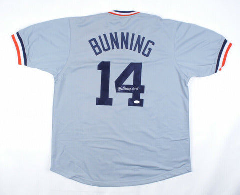 Jim Bunning Signed Detroit Tigers Jersey Inscribed "HOF 96" (JSA COA) HOF 1996