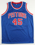 Adrian Dantley Signed Detroit Pistons Jersey Inscribed "Bad Boys" & "HOF 08"