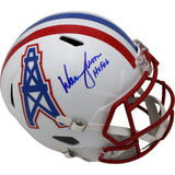 Warren Moon Autographed Houston Oilers F/S TB Helmet HOF BAS 44964