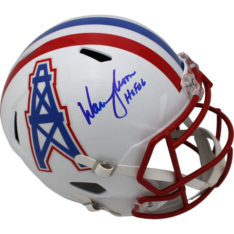 Warren Moon Autographed Houston Oilers F/S TB Helmet HOF BAS 44964