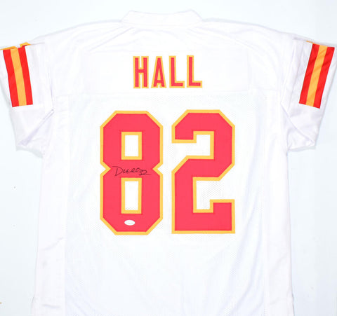 Dante Hall Autographed White Pro Style Jersey- JSA W *Black