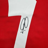 Autographed/Signed Robert Pires Arsenal Red Soccer Jersey Beckett BAS COA