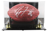 Ravens Ray Lewis Signed "The Duke" Team Showcase Football W/ Case BAS Witnessed