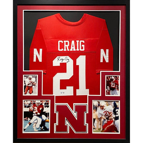 Roger Craig Autographed Signed Framed Nebraska Cornhuskers Jersey PSA/DNA