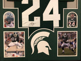 FRAMED MICHIGAN STATE SPARTANS LE'VEON BELL AUTOGRAPHED SIGNED JERSEY PSA COA