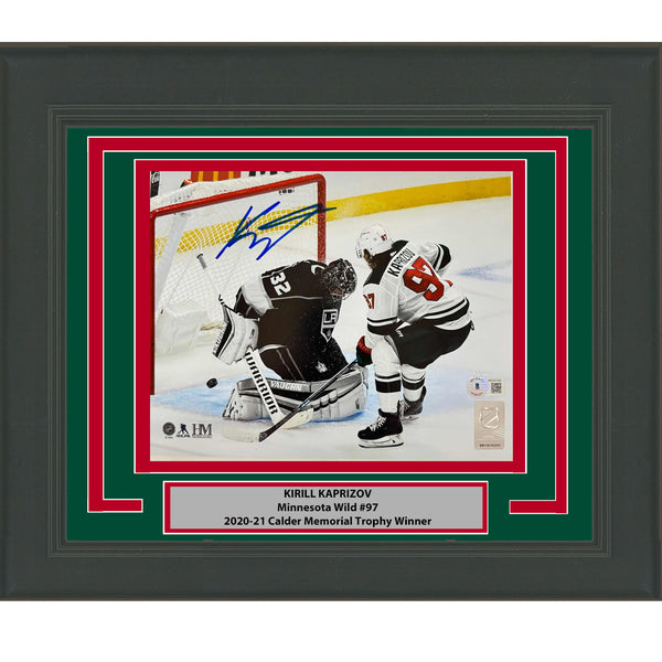 Framed Autographed/Signed Kirill Kaprizov Minnesota Wild 8x10 Photo JSA COA