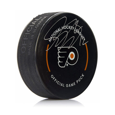 Simon Gagne Philadelphia Flyers Autographed Signed Hockey Game Puck JSA PSA