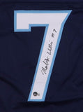 Malik Willis Signed Tennessee Titans Jersey (Beckett) 2022 3rd Rnd Pck / Liberty