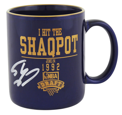 Magic Shaquille O'Neal Signed Shaqpot 1992 NBA Draft Coffee Mug BAS Wit #WP79164