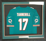 DOLPHINS RYAN TANNEHILL AUTOGRAPHED SIGNED FRAMED TEAL NIKE JERSEY PSA/DNA 90504