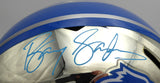 Barry Sanders Autographed Full Size Authentic Helmet Lions Beckett QR #S65198