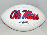 EVAN ENGRAM AUTOGRAPHED SIGNED OLE MISS MISSISSIPPI REBELS LOGO FOOTBALL JSA