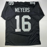 Autographed/Signed Jakobi Meyers Las Vegas Oakland Black Jersey Beckett BAS COA