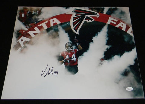 VIC BEASLEY AUTOGRAPHED SIGNED ATLANTA FALCONS SMOKE 16x20 PHOTO JSA