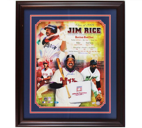 Jim Rice Autograph/Signed Boston Red Sox Framed 16x20 MLB Photo