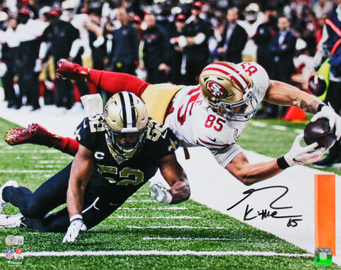 George Kittle Signed SF 49ers 16x20 Diving Catch Vs Saints Photo- BA W Hologram