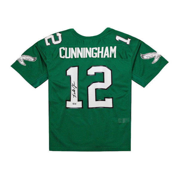 Randall Cunningham Eagles Autographed Mitchell & Ness Green Jersey Beckett