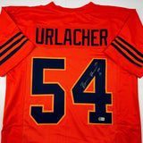 Autographed/Signed Brian Urlacher HOF 18 Chicago Orange Retro Jersey Beckett COA