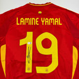 Autographed/Signed Lamine Yamal Spain Red World Cup Soccer Futbol Jersey BAS COA