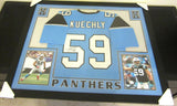 Luke Kuechly Signed Carolina Panthers 34" x 42" Custom Framed Jersey (JSA COA)