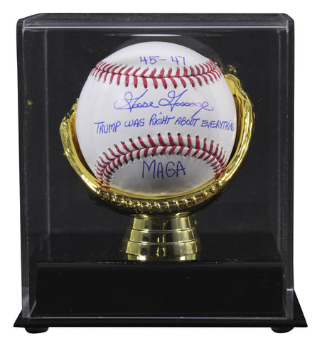 Yankees Goose Gossage "MAGA 3x Insc" Signed Baseball W/ Case BAS Witnessed