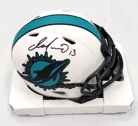 Dan Marino Signed Miami Dolphins Lunar Eclipse Mini Helmet Beckett Witnessed