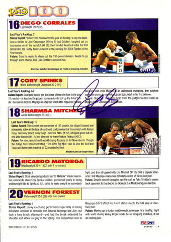 Diego Corrales Autographed Signed Magazine Page Photo PSA/DNA #S48490