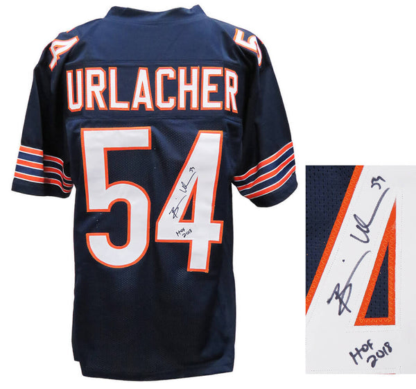 BRIAN URLACHER Chicago Bears Signed Football Jersey w/HOF 2018 - SCHWARTZ