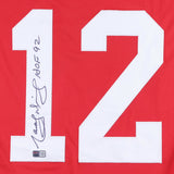 Marcel Dionne Signed Red Wings Jersey Inscribed HOF 92 (Tristar Holo) 700+ Goals