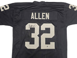 OAKLAND RAIDERS MARCUS ALLEN AUTOGRAPHED BLACK JERSEY BECKETT BAS WITNESS 230004