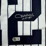 Autographed/Signed Juan Soto New York Pinstripe Baseball Jersey Beckett BAS COA