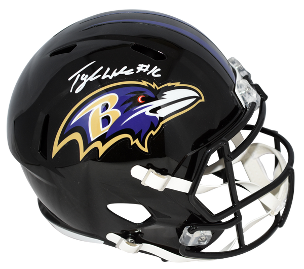 TYLAN WALLACE AUTOGRAPHED BALTIMORE RAVENS FULL SIZE SPEED HELMET BECKETT