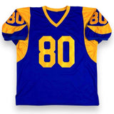 Isaac Bruce Autographed Signed Jersey with HOF - Royal - Beckett Authenticated