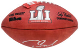 TOM BRADY AUTOGRAPHED SB LI LEATHER FOOTBALL PATRIOTS FANATICS HOLO 205689