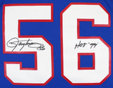 Giants Lawrence Taylor "HOF 99" Signed Blue Mitchell & Ness Jersey BAS Witness