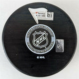 Brock Boeser Signed Vancouver Canucks Logo Hockey Puck (Fanatics Certified)