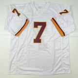 Autographed/Signed JOE THEISMANN 83 MVP Washington White Jersey Beckett BAS COA