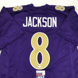 Autographed/Signed Lamar Jackson Baltimore Color Rush Football Jersey JSA COA