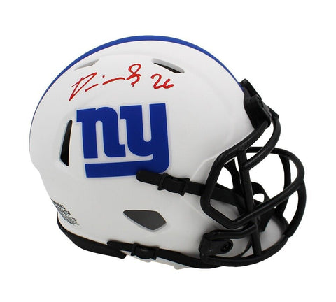 Devin Singletary Signed New York Giants Speed Lunar NFL Mini Helmet