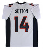 Courtland Sutton Signed Denver Broncos White Jersey (Beckett COA) 2018 Rookie WR