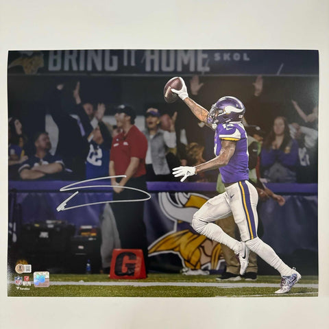 Autographed/Signed Stefon Diggs Minneapolis Miracle Vikings 16x20 Photo BAS COA