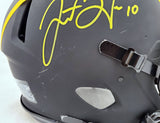 Justin Herbert Auto Chargers Eclipse Full Size Helmet (Scratch) Beckett WK11851