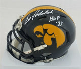 Ed Podolak "HOF 21" Signed Iowa Hawkeyes Speed Mini Helmet (JSA COA) Chiefs R.B.