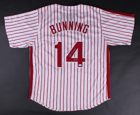 Jim Bunning Signed Philadelphia Phillies Jersey (JSA COA) Perfect Game 1964