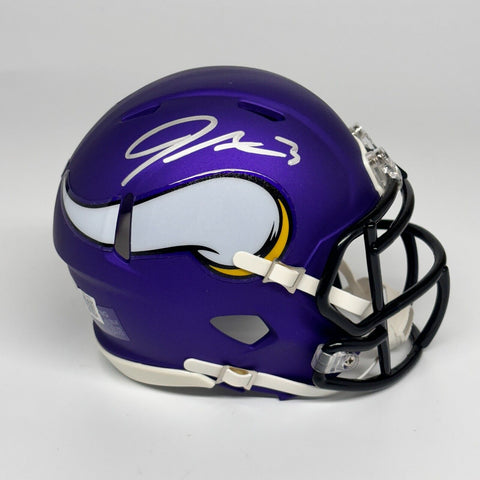 JORDAN ADDISON AUTOGRAPHED SIGNED MINNESOTA VIKINGS MINI HELMET BECKETT