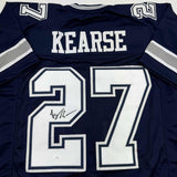 Autographed/Signed Jayron Kearse Dallas Blue Football Jersey JSA COA