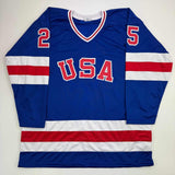 Autographed/Signed Buzz Schneider Blue USA Miracle On Ice 1980 Jersey BAS COA