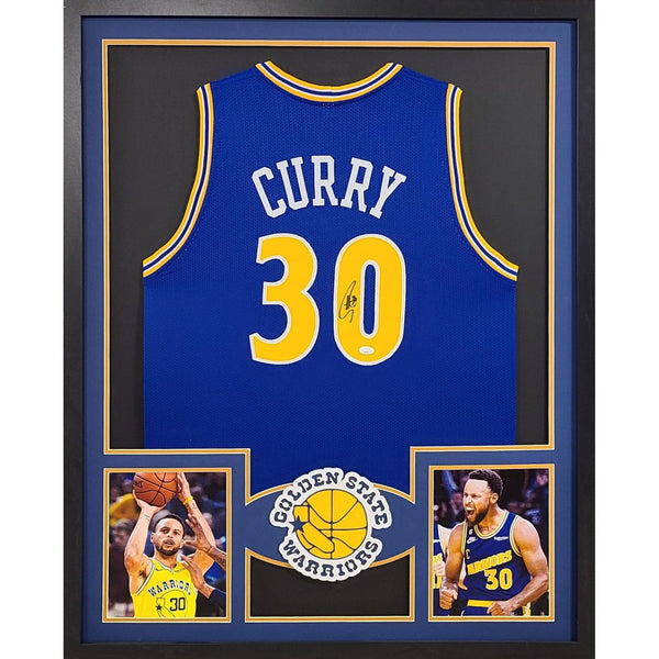 Stephen Curry Autographed Signed Framed TB Warriors Steph Jersey JSA