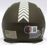 Kyle Pitts Autographed Falcons Salute to Service Mini Helmet Beckett 1W528563